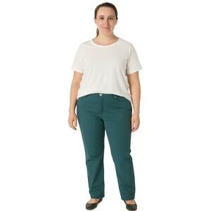 Gloria Vanderbilt Amanda Classic Fit Straight Leg Jeans - Size 8 NWT Blue Green